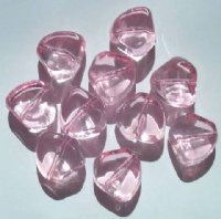 10 21x13mm Acrylic Pink Triangle Nuggets